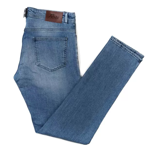 Rota Sport Exklusiv Fur Michael Jondral: Luxurioses 5-Pocket „Sun Bleached“ Den* Denim