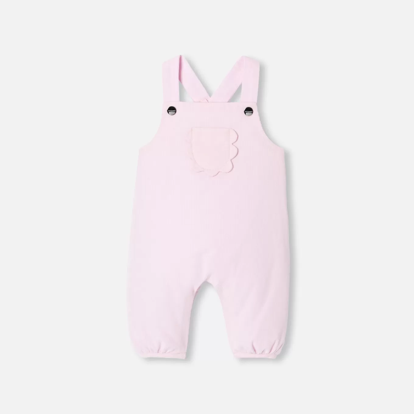 Günstige Jacadi Latzhose aus Samt für Baby Mädchen ROSA PUDER HELL