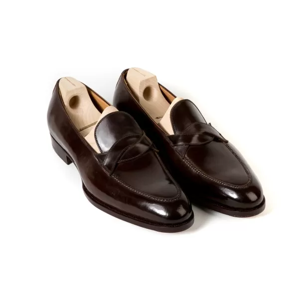 Saint Crispin’s Limitierte Auflage: Loafer „Curved Strap“ Aus Original Horween Shell Cordovan* Mto
