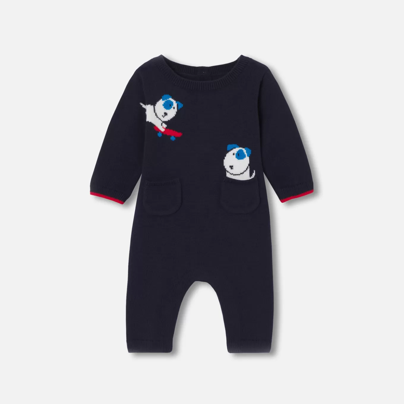 Günstige Jacadi Overall aus Strick für Baby Jungen MARINEBLAU/MEHRFARBIG