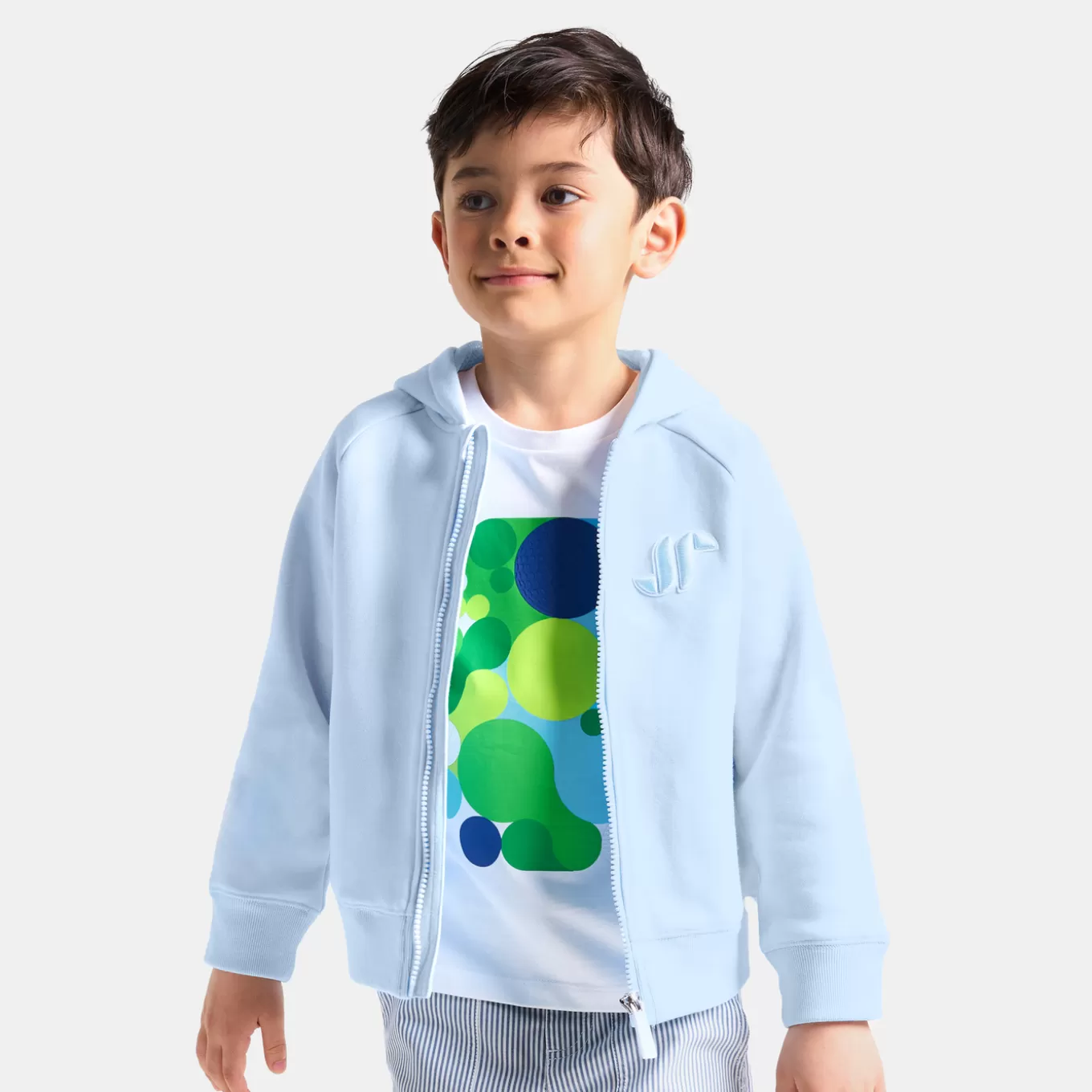 Ausverkauf Jacadi Sweatshirt mit Reißverschluss und Kapuze für Jungen WOLKE