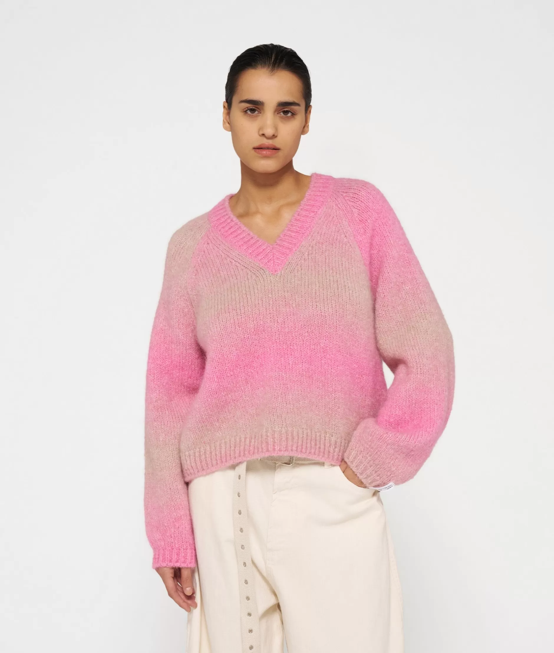 Damen 10DAYS Pullover>V-Ausschnitt Pullover Gradient Knit